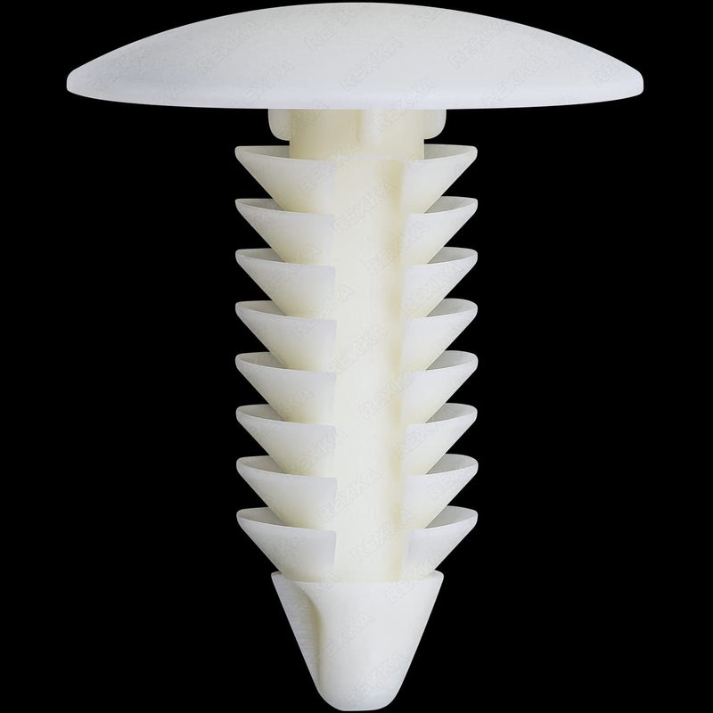 Rexka 30pcs Natural White Nylon Fender Bumper Shield Push Pin Retainer 6030441 for 0718 Jeep Wrangler JK