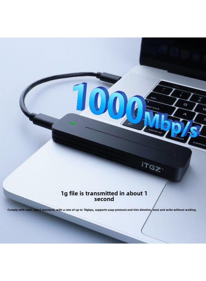ITGZ M.2 Mobile Solid State Hard Disk Box 10G/20G Dual Protocol 10Gbps Computer Notebook Mobile Phone Universal-Color:[rtl9220 Dual Protocol Hard Drive Enclosure 20g Black]  - Image 4