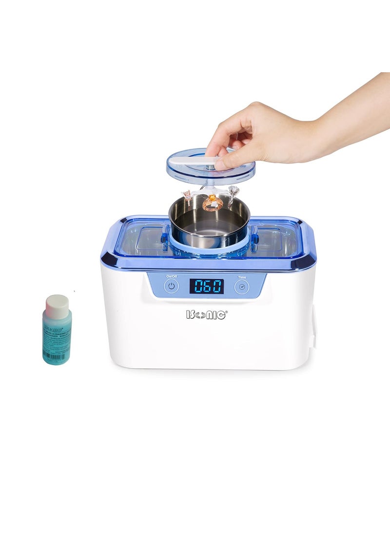 iSONIC iSonic DS310WS Miniaturized Commercial Ultrasonic Cleaner with SS Beaker Holder Set for Jewelry Cosmetic Tools Eyeglasses 110V 55W  - Image 1