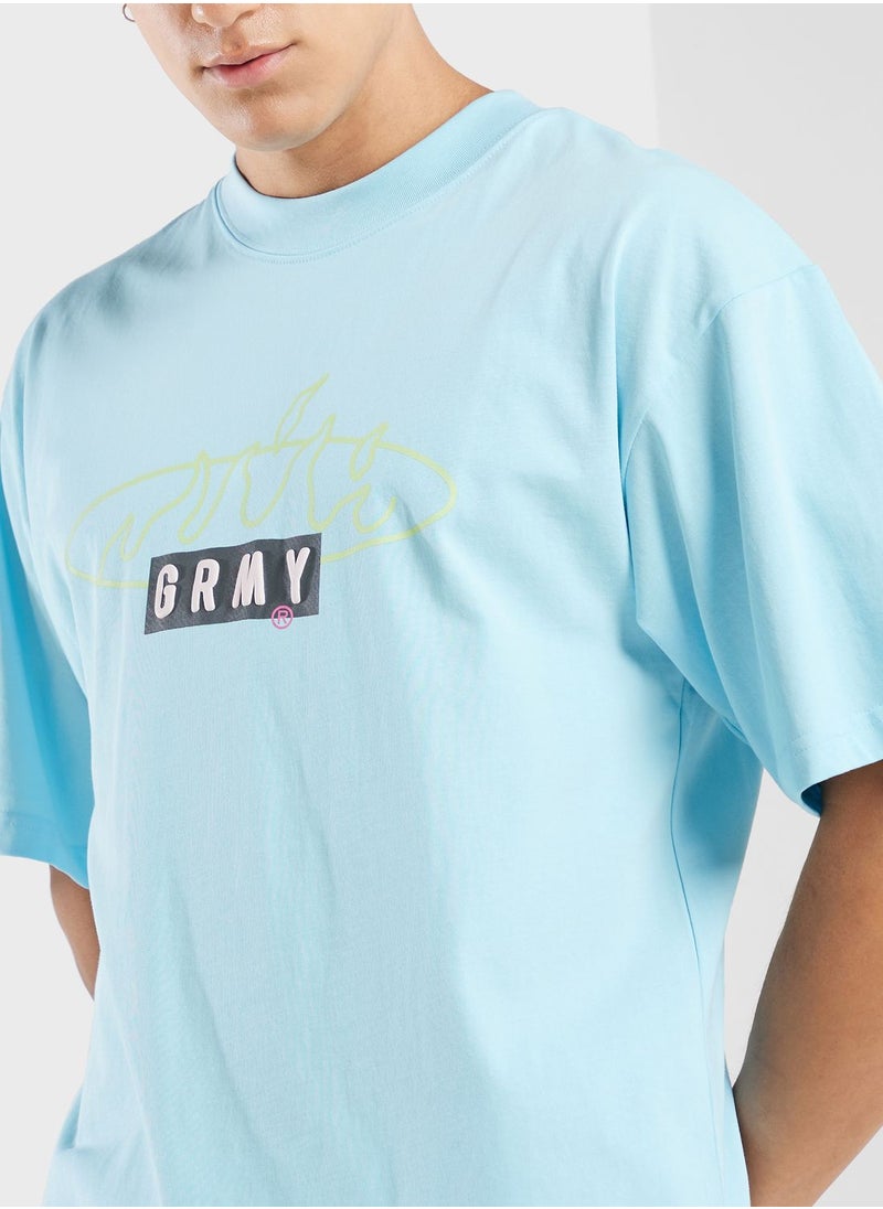 Grimey - Cloven Tongues Oversized T-Shirt - Image 1