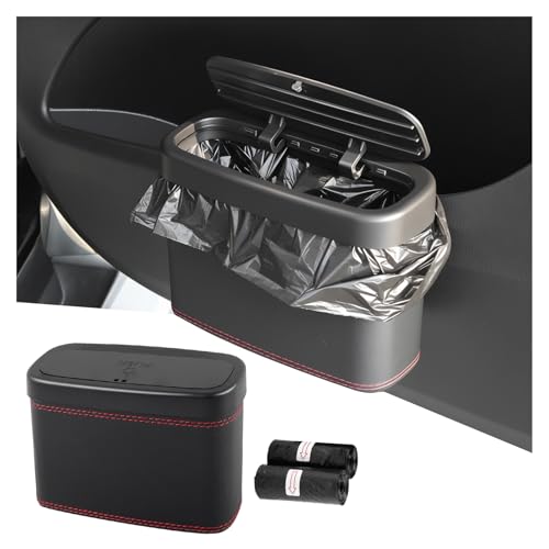 YGDMD Car Trash Can with LidPressTop Car Trash Bin with 30PCS Cars Trashs BagsMultiFunction Small Cars Garbage Can with Suspension Design for Storaging Garbage Fits 47 Gal - Image 1