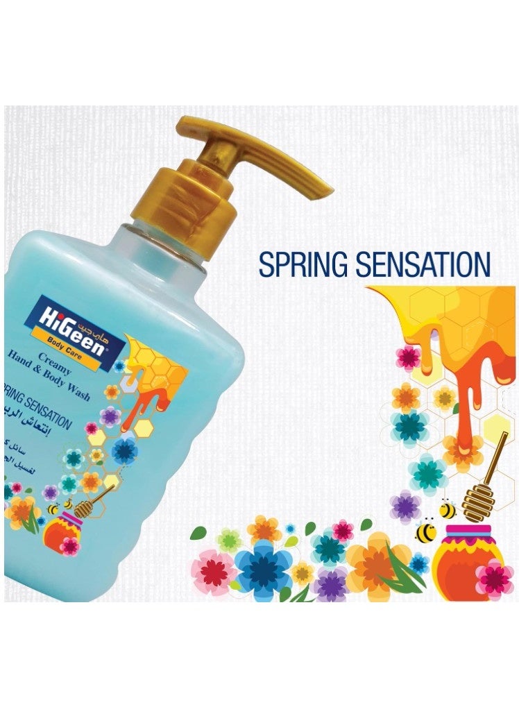 Higeen Hand & Body Wash Creamy Spring Sensation 500 ml (Twin Pack) - Image 2