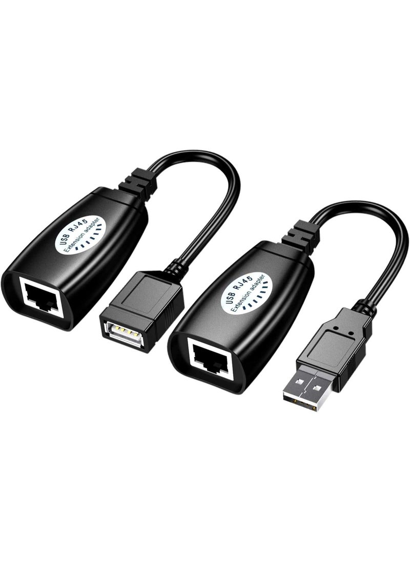 USB to RJ45 Adapter Kit – USB Extension Cable over Cat5/5e/6 Wired LAN Network, Perfect for USB Cameras, Printers, Webcams, Keyboards, Mice, and More  - Image 4