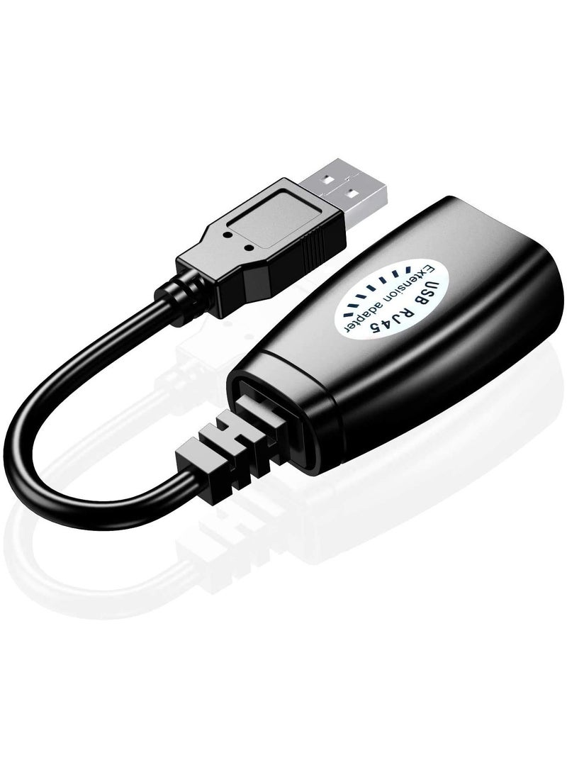 USB to RJ45 Adapter Kit – USB Extension Cable over Cat5/5e/6 Wired LAN Network, Perfect for USB Cameras, Printers, Webcams, Keyboards, Mice, and More  - Image 3