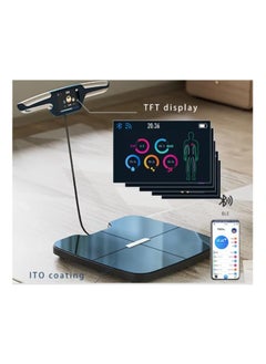 iStep  Digital Smart  Scale 8 Electrode WiFi Bluetooth Dual Frequency ITO Coating 51 Body Composition Metrics Smart Body Fat with TFT High Definition Dispaly  - Image 3