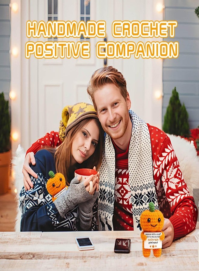 Gorbgle Pumpkin Emotional Crochet Support Gifts, Inspirational Birthday Gifts for Women, Funny Emotional Support Crochet Plush Decor for Men Mom Dad Husband Daughter Sister Best Friend Coworker - Image 5