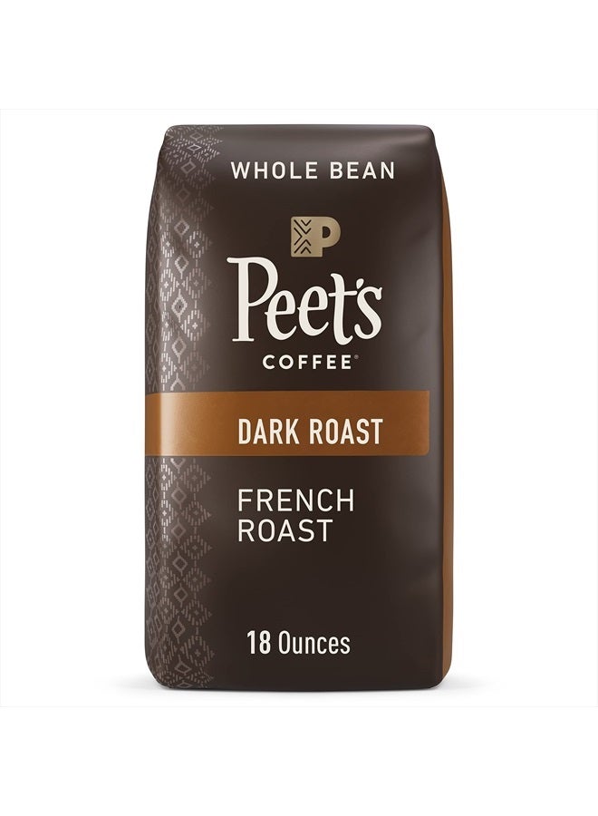 Peet's Coffee , Dark Roast Whole Bean Coffee - French Roast 18 Ounce Bag  - Image 1