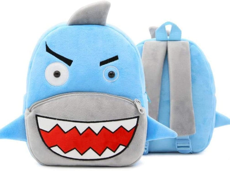 Blue Tree Cute Kids Backpack Toddler Bag Plush Animal Cartoon Mini Travel Bag for Baby Girl Boy 1-6 Years (Shark) - Image 5