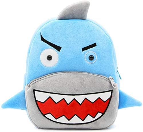 Blue Tree Cute Kids Backpack Toddler Bag Plush Animal Cartoon Mini Travel Bag for Baby Girl Boy 1-6 Years (Shark) - Image 2