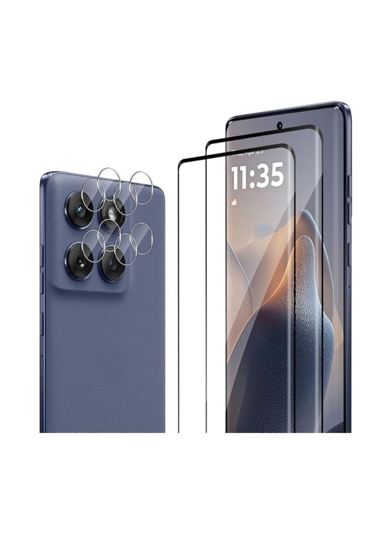 general [2+2 Packs] Tempered Glass Screen Protector with Camera Lens Protector Compatible Motorola Moto Edge 60 Fusion 5G, Full Coverage 9H Hardness Scratch Resistant Film - Image 1