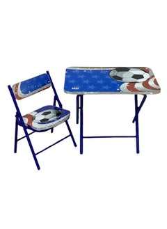 SMART HOME Children's study desk, children's educational desk composed of study table and chair, study desk and chair made of iron and fiber  - Image 2