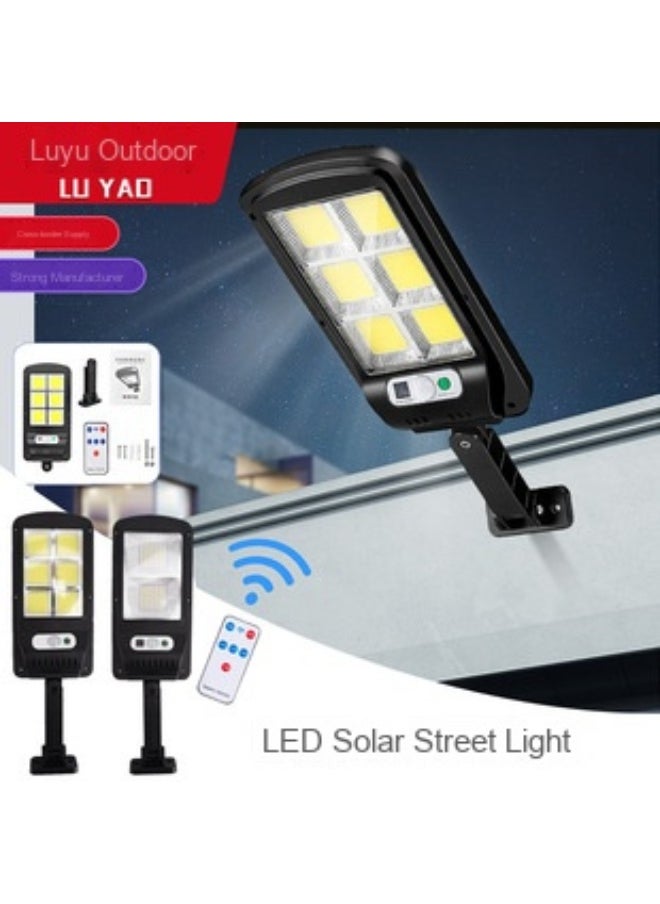Generic - Three-mode outdoor LED solar light, high-brightness LED lamp beads, thickened explosion-proof mask, high light transmittance, COB three functions, suitable for porch gardens, decks, fences, patio paths, garages and streets - Image 1