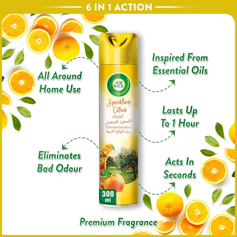 Air Wick Sparkling Citrus Aerosol Spray - 300ml x 3 - Image 4