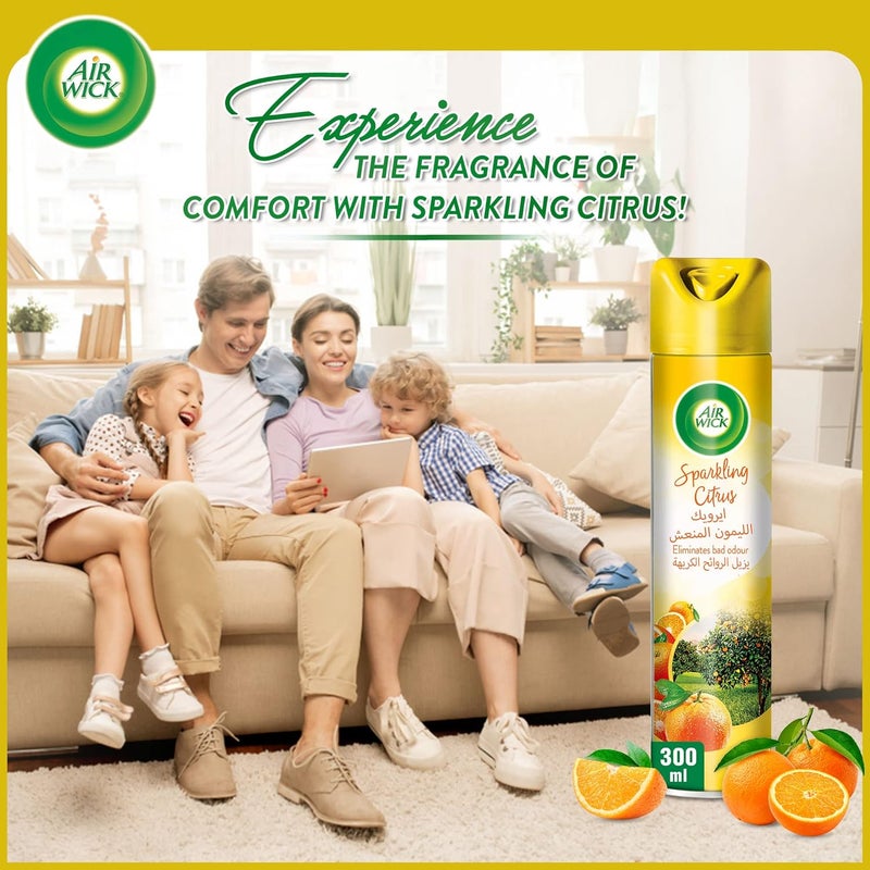 Air Wick Sparkling Citrus Aerosol Spray - 300ml x 3 - Image 3