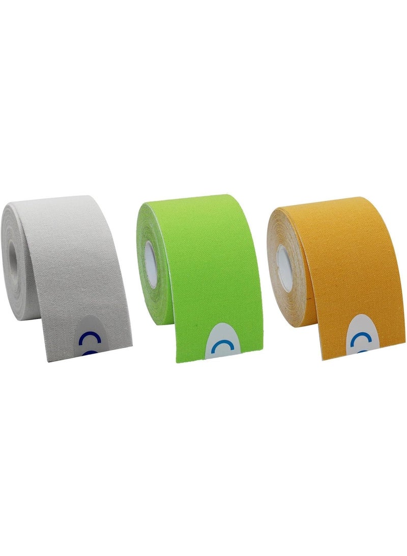 ChicAbode 3 بكرة حركيّة حركيّة شريط بكرة , حركيّة شريط قبل عمليّة قطع , حركيّة شريط حركة , مرنة [ هيبوالرجينيك ] رياضة شريط , يستعمل لأنّ تخفيف ألم , عضلات ومفصل دعم , كلّ بكرة 5 أمتار - Image 1