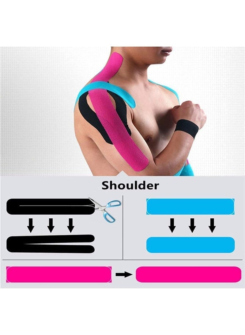 ChicAbode 3 بكرة حركيّة حركيّة شريط بكرة , حركيّة شريط قبل عمليّة قطع , حركيّة شريط حركة , مرنة [ هيبوالرجينيك ] رياضة شريط , يستعمل لأنّ تخفيف ألم , عضلات ومفصل دعم , كلّ بكرة 5 أمتار - Image 3