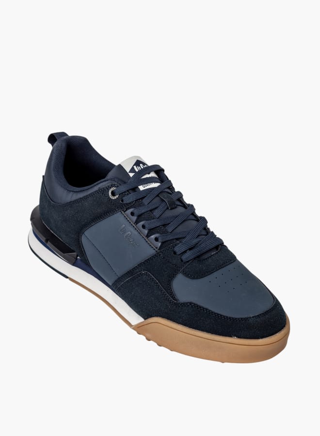 Lee Cooper Mens Panelled Sneakers With Lace-Up Closure - Image 1
