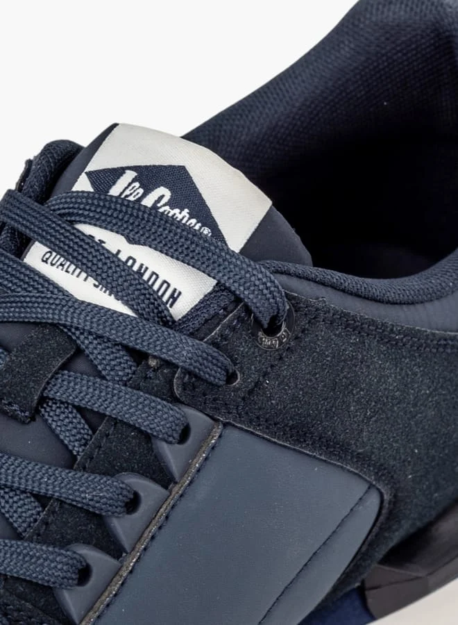 Lee Cooper Mens Panelled Sneakers With Lace-Up Closure