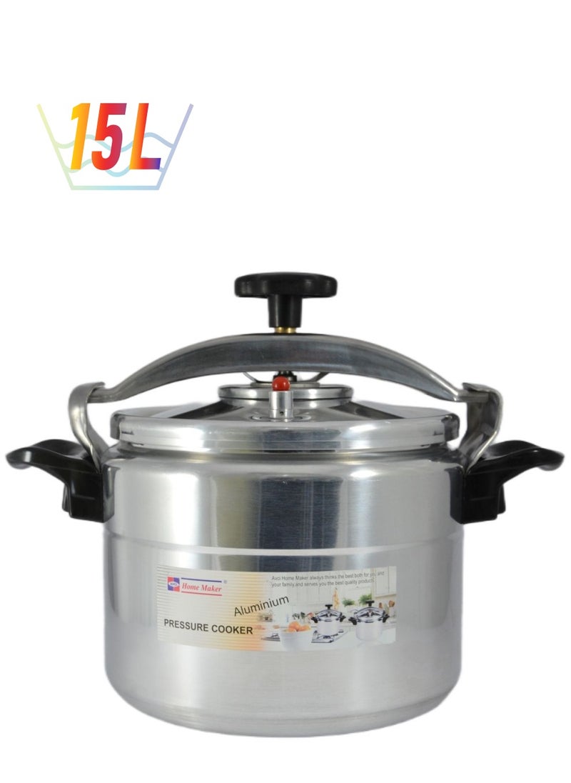Homemaker Aluminium Pressure Cooker 30cm - 15 Liter Capacity - Silver  - Image 1