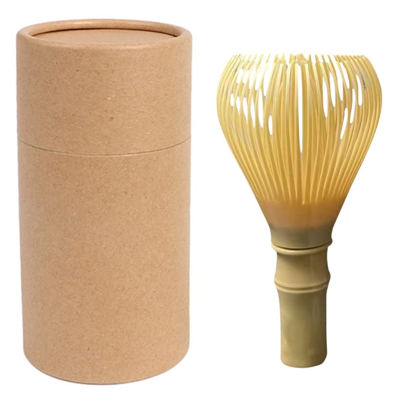 OUGETHER Resin Matcha Whisk Chasen Brush Tools For Matcha Green Tea Powder Reusable Powder Whisk Prepare Japanese Matcha Tea (Yellow) - Image 1