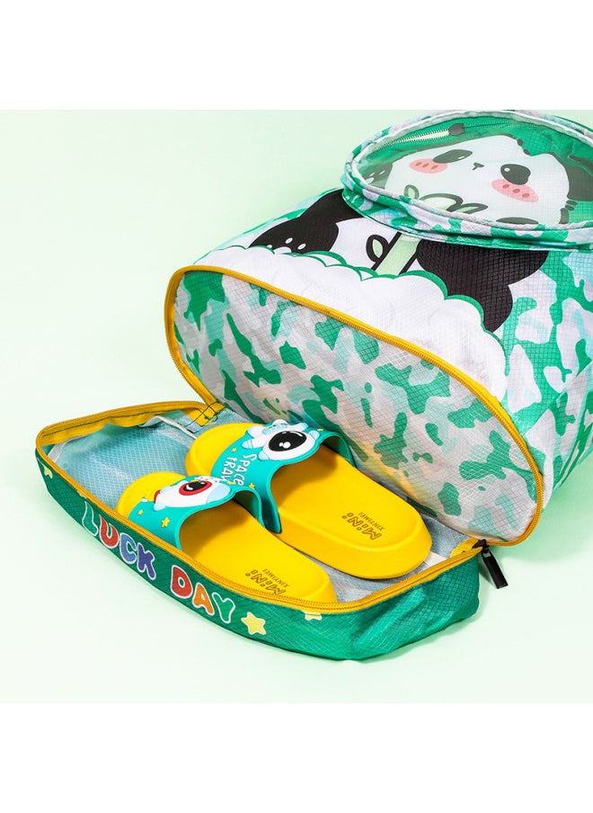 Generic - Swimming Bag Dry And Wet Separate Swimwear Storage Waterproof Bag Beach Bag Children's Swimming Essential Fitness Equipment Backpack-Color:As Shown In The Picture-Capacity:Large Panda (with Shoe Com - Image 1