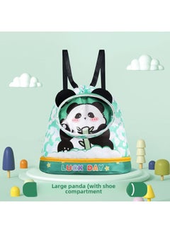 Swimming Bag Dry And Wet Separate Swimwear Storage Waterproof Bag Beach Bag Children's Swimming Essential Fitness Equipment Backpack-Color:As Shown In The Picture-Capacity:Large Panda (with Shoe Com