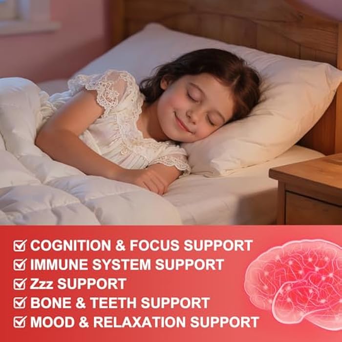 WOGORGT Magnesium Glycinate Drops for Kids - Relaxation & Cognition Support - 200mg Liquid Magnesium Glycinate Supplement with L-Theanine, GABA, B6, D3, K2 - Sugar Free, Strawberry Flavor - 1 Fl Oz (2 Pack) - Image 3