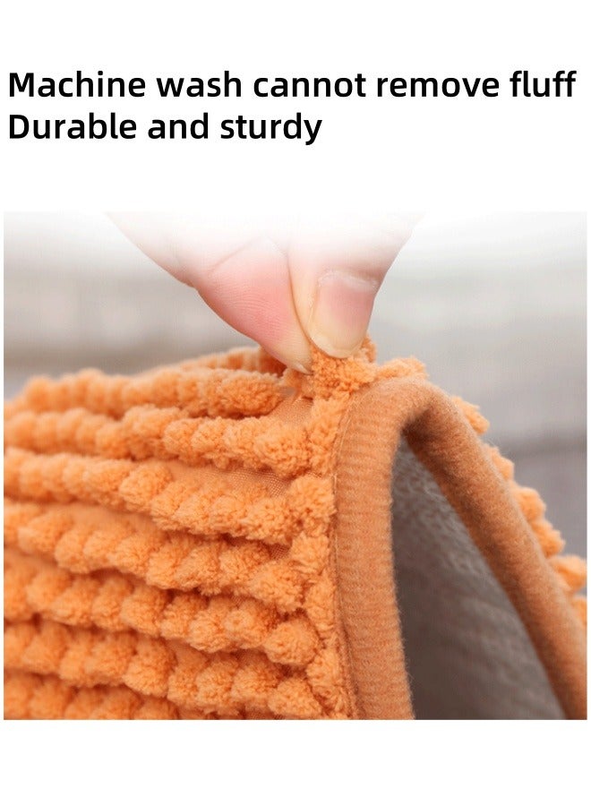 Chenille Bathroom Rug Mat Soft and Absorbent Microfiber Bath Rugs,Non-Slip Quick Drying Short Plush Floor Bath Tub Mat for Bathroom Kitchen,Toilet Rug for Tub,Machine Washable,40x60cm  - Image 3