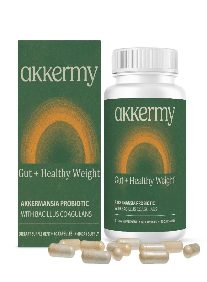 Akkermansia Probiotic for Healthy Weight | Naturally Increases GLP-1 | 60 Day Supply | Made in USA | Contains Bacillus Coagulans, Vitamins B2, D3 & Chromium | SIBO Friendly, Vegan & Gluten Free - Image 1