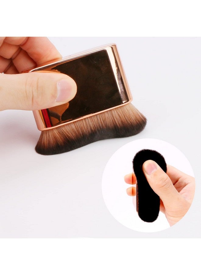 يوسينج فرشاة من يوسينج - فرشاة وضع السمرة الذاتية - فرشاة كابوكي للجسم، فرشاة كريم الأساس باللون الذهبي الوردي، فرشاة مكياج للسمرة الاصطناعية، فرشاة واقية من الشمس لأفضل سمرة ذاتية للوجه والجسم - Image 4