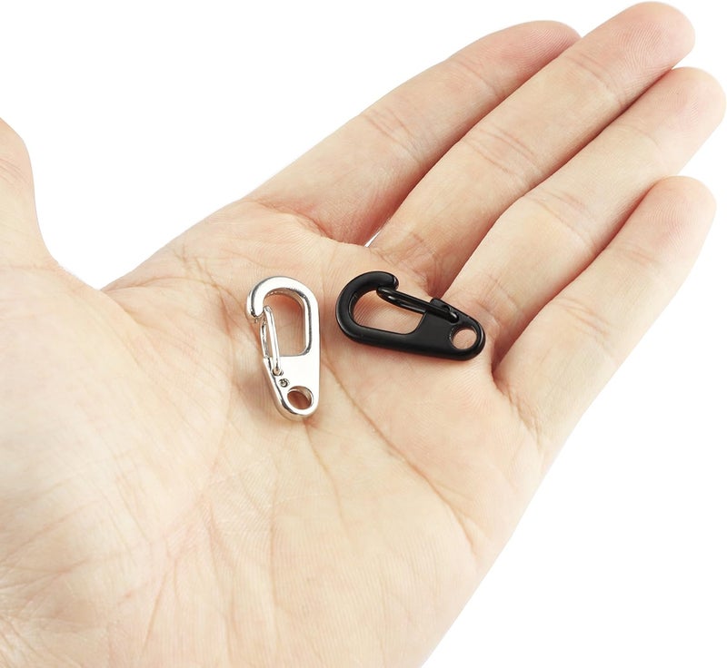 SWATOM Small Mini Carabiner Clip Tiny Spring Snap Hook Keychains Micro Carabiners for Paracord EDC Alloy Key Rings Outdoor Hiking Fishing Camping Backpack Accessories - Image 4