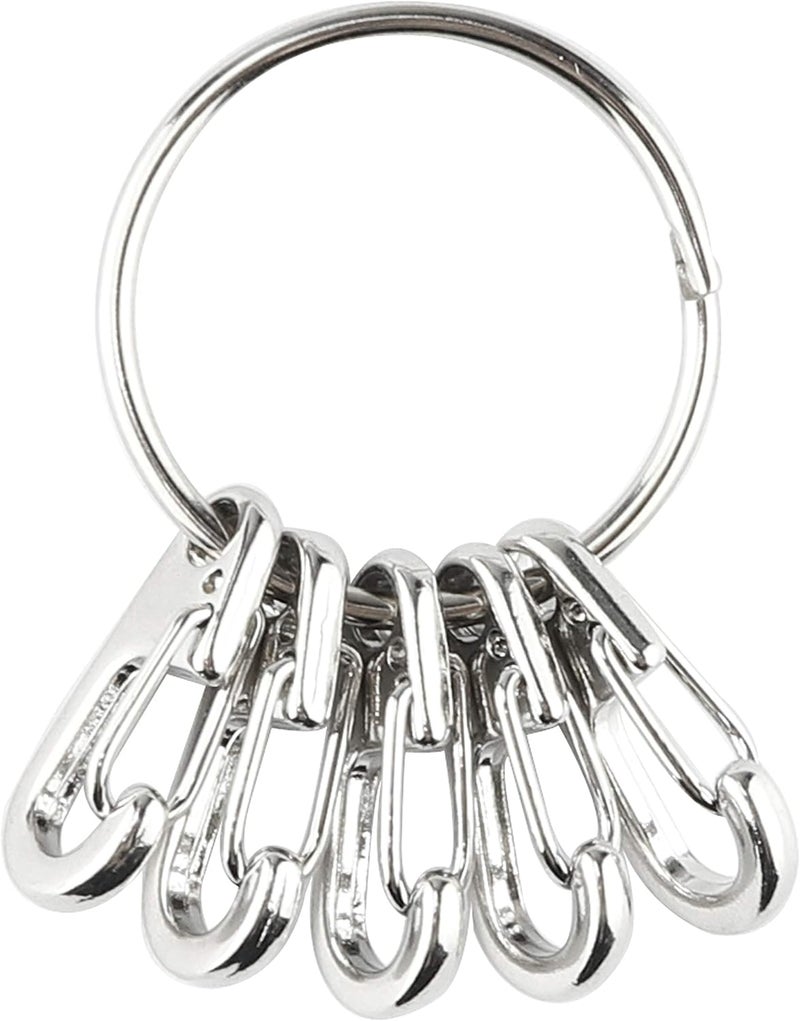 SWATOM Small Mini Carabiner Clip Tiny Spring Snap Hook Keychains Micro Carabiners for Paracord EDC Alloy Key Rings Outdoor Hiking Fishing Camping Backpack Accessories - Image 1