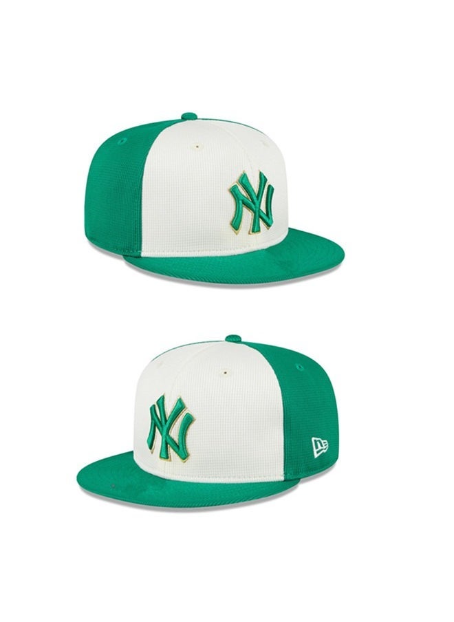 NEW ERA NEW ERA 9Fort New York Yankees American Hip Hop Baseball Hat Flat Edge Hat Sun Hat Pure Cotton Men's and Women's Street Dance Outdoor Sports Green 