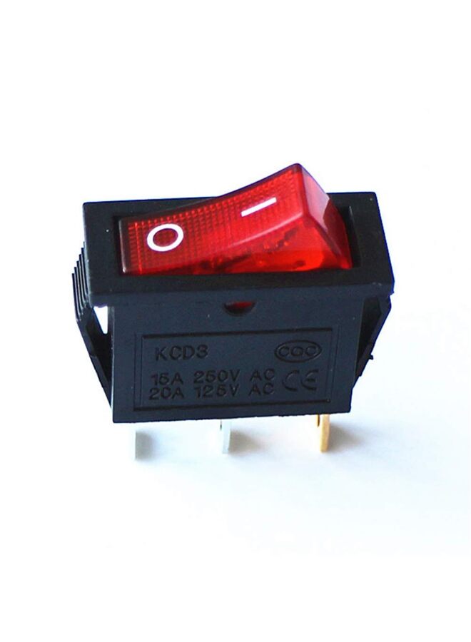5 قطع تيار متردد 16 أمبير/250 فولت 20 أمبير/125 فولت مفتاح ثلاثي السنون بموضعين ضوء أحمر تشغيل/إيقاف SPST مفتاح هزاز تيار متردد للقارب مفتاح KCD3 - Image 4