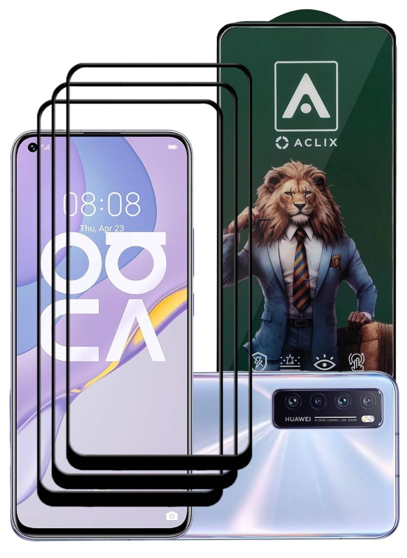 ACLIX 3 Pieces Antistatic ESD Dustproof Premium Quality High Definition Tempered Glass Screen Protector Designed For Huawei nova 7 5G - Image 1