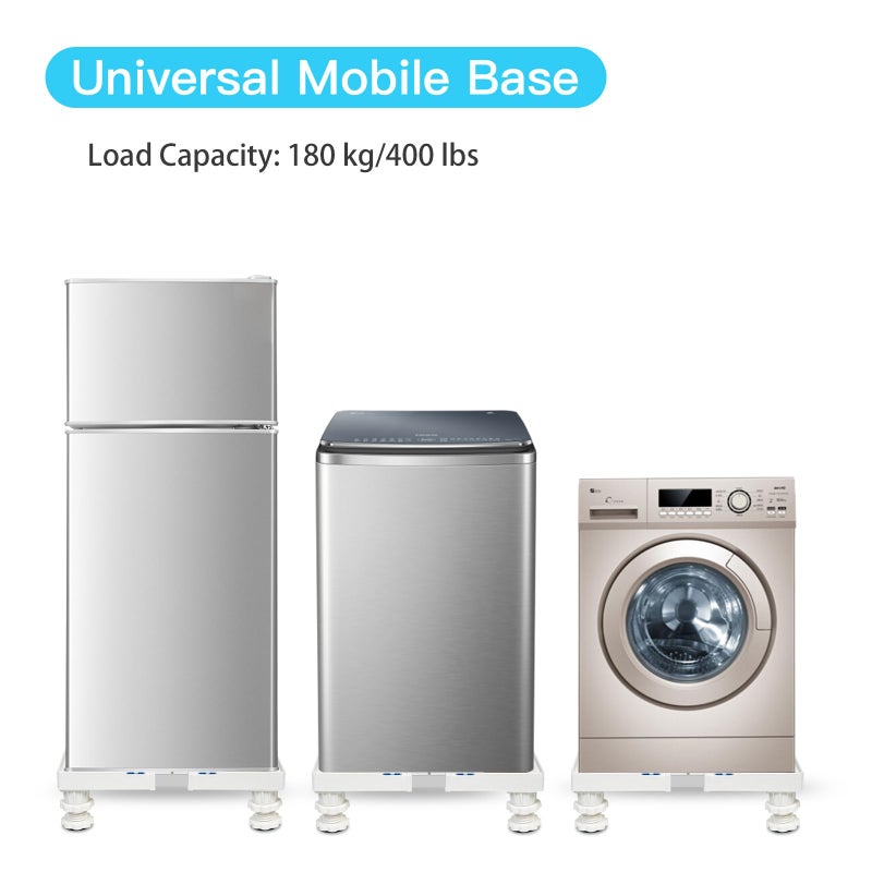 Nefish Mini Fridge Stand Adjustable Refrigerator Stand With 4 Strong Feet Universal Appliance Stand Base Heavy Duty Washer And Dryer Stand Laundry Pedestal Multi-Functional Base (White) - Image 4