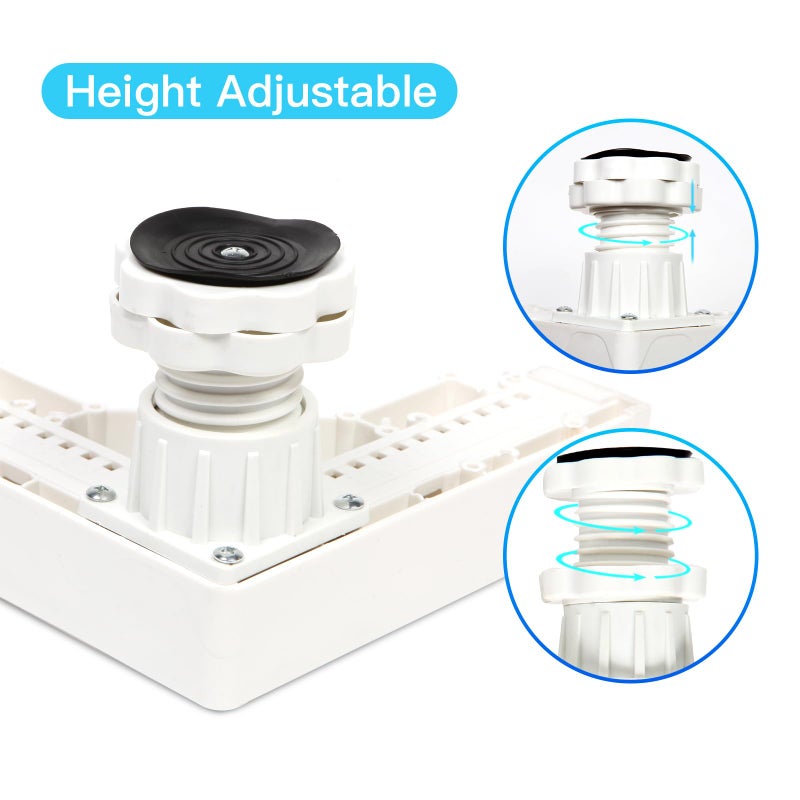 Nefish Mini Fridge Stand Adjustable Refrigerator Stand With 4 Strong Feet Universal Appliance Stand Base Heavy Duty Washer And Dryer Stand Laundry Pedestal Multi-Functional Base (White) - Image 5