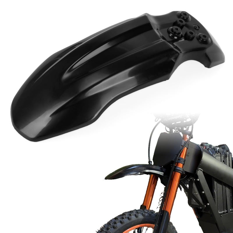 PSLER Motorcycle Front Wheel Mudguard Compatible with CRF50 Style 125CC Pit Bike & Tutti Soleil 01, Impact Resistant PP Plastic Splash Guard, Off-Road Dirt Bike Body Protector, Black - Image 1
