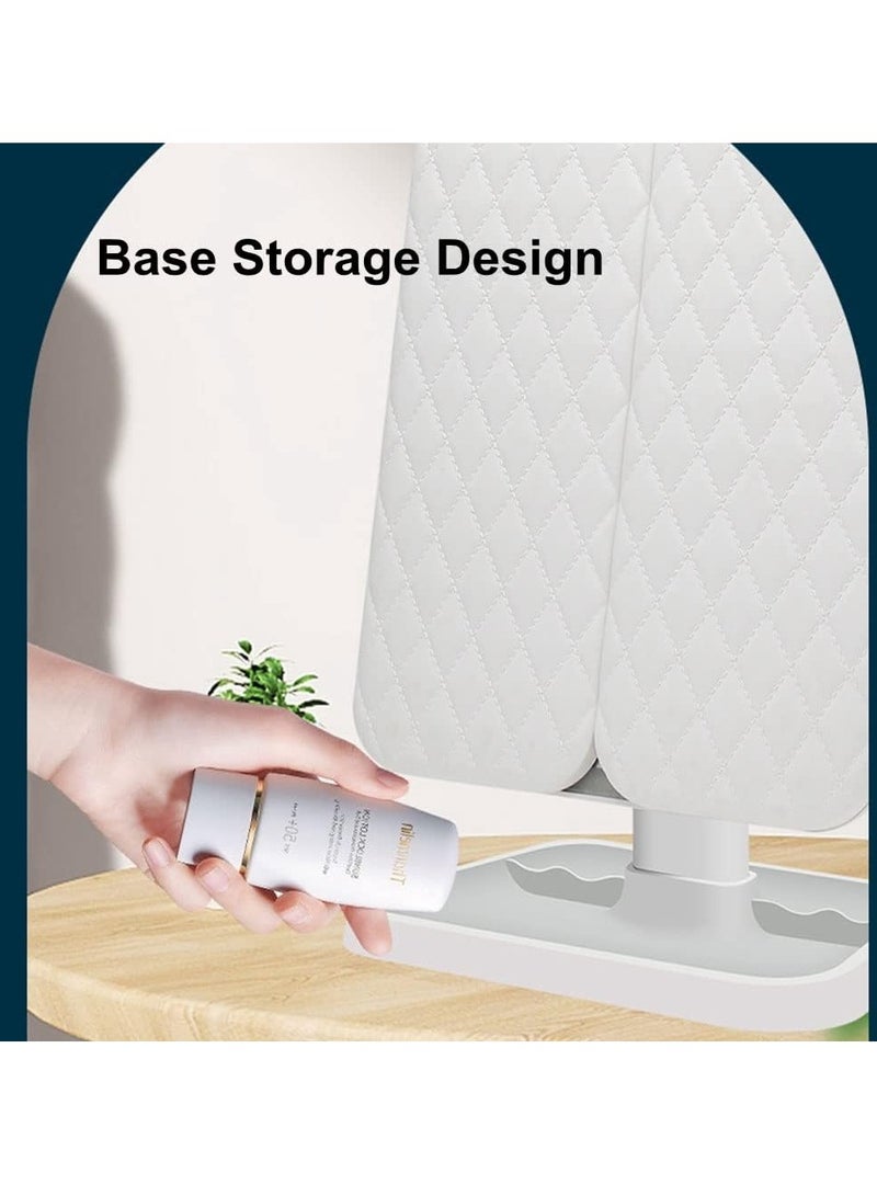 JAJEEK LED Makeup Mirror with 3 Color Lighting Modes, Tri-Fold Mirror, 52 LED Lights, 1x/2x/3x Magnification, Touch Control Design, Portable High Definition Lighted Cosmetic Mirror for Flawless Makeup Application in UAE - Image 4