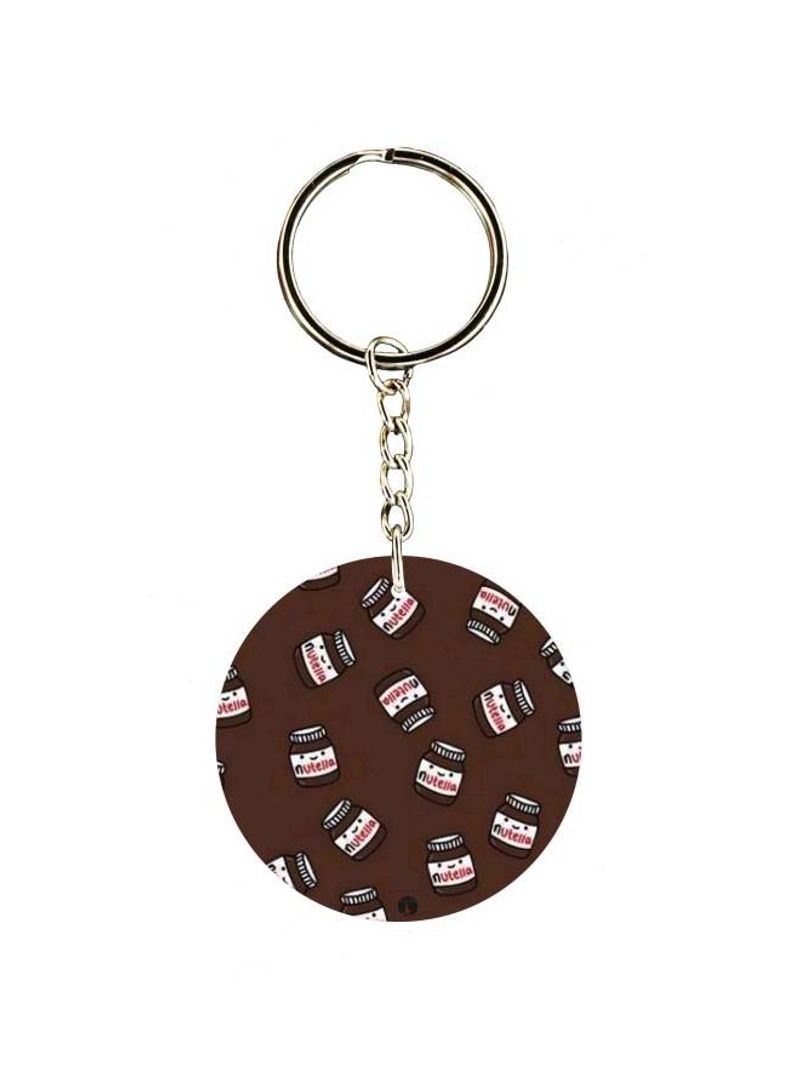 Double Sided Nutella Printed Keychain