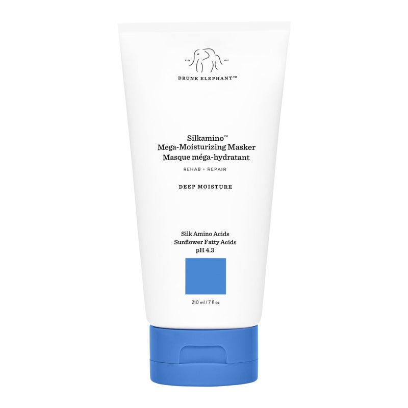 Drunk Elephant Silkamino Mega-Moisturizing Masker - 210 ml/7 fl oz - Silk Amino Acids - Clean Clinical - Sulfate-Free - Cruelty-Free - Dermatologist-Tested - Free of Essential Oils, Silicones, and SLS - Image 1