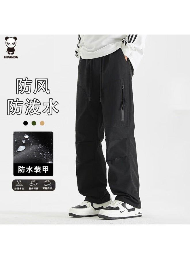 Hipanda o Panda Men's Workwear Pants Autumn Trendy Functional Men's Outdoor Casual Khaki Pants L - Image 4