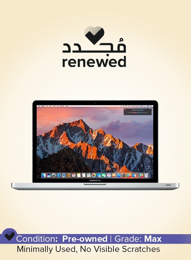 Renewed - MacBook Pro A1278 (2012) Laptop With 13-Inch Display, Intel Core i7 Processor/Quad Core/8GB RAM/256GB SSD/macOS English Silver English silver