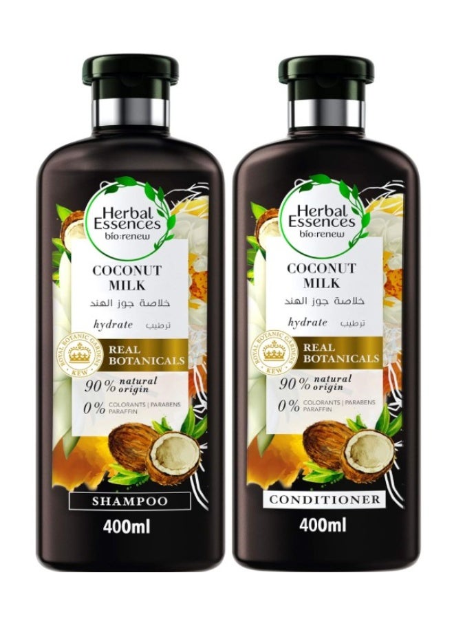 Herbal Essences Bio:Renew, Coconut Milk, Shampoo 400ml + Conditioner 400ml - Image 1