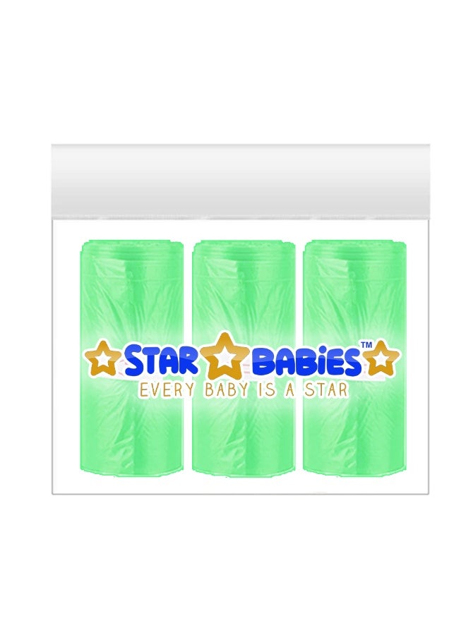 Star Babies - Scented Bags - Light Green - Pack of 3 - 45 Pcs - Image 1