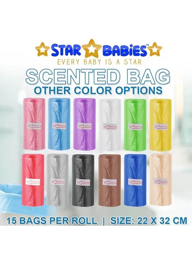Star Babies - Scented Bags - Light Green - Pack of 3 - 45 Pcs - Image 3