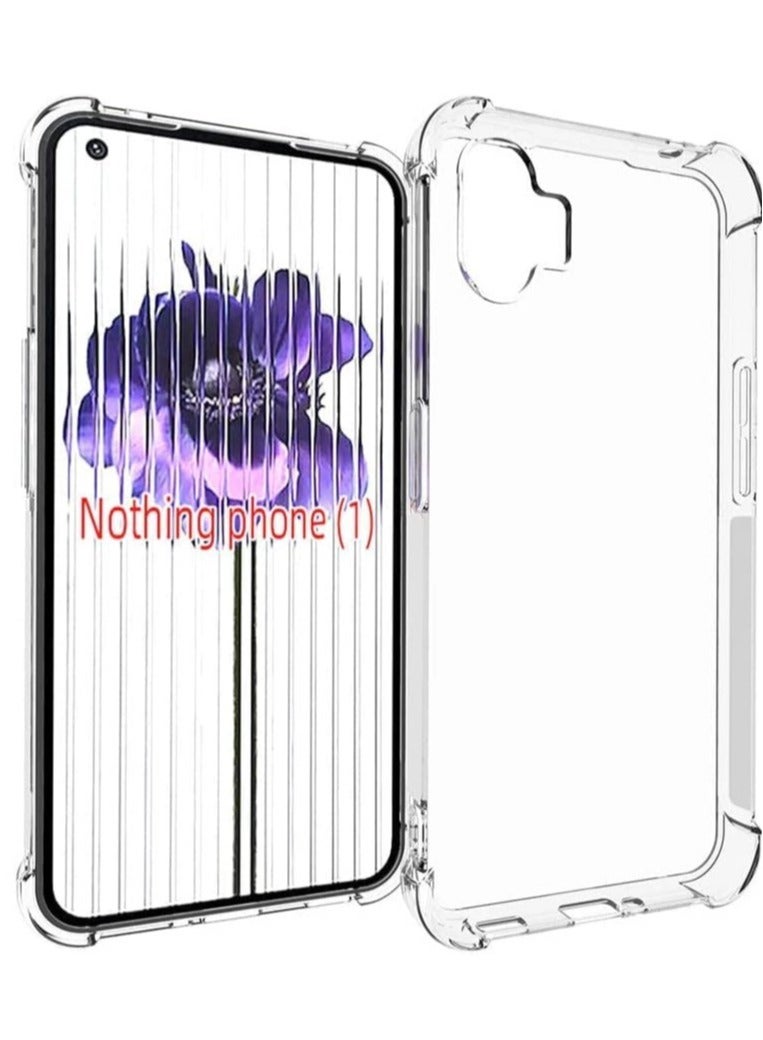 حافظة هاتف Nothing Phone 1 مع 2 عبوة واقي شاشة زجاجي مقسى، حافظة TPU سيليكون شفافة مع زوايا وسادة هوائية، غطاء حماية من السقوط لهاتف Nothing Phone 1 - Image 2