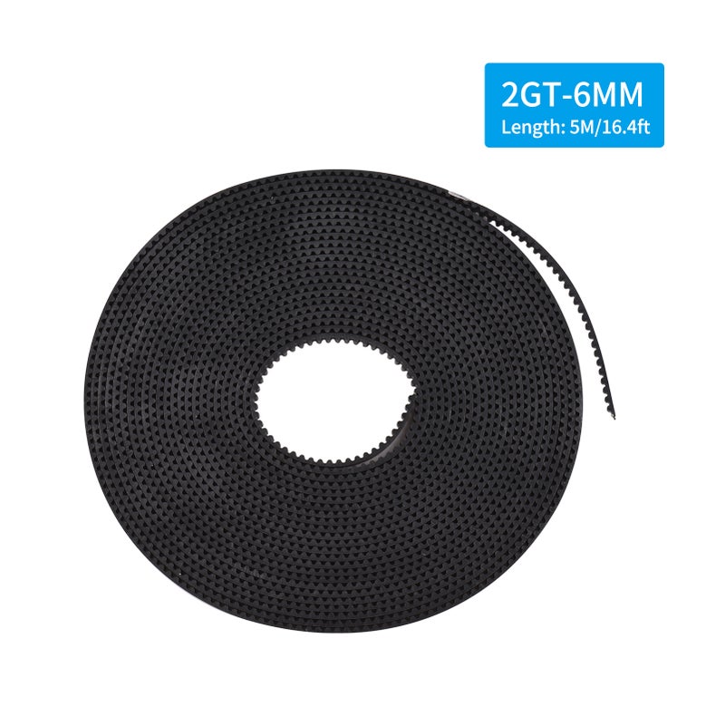 3D Printer Accessary 2GT Timing Belt Width 6mm 5M/16.4ft Length with 10 Brass Copper Buckle for Creality Ender-3 Ender-3 Pro Printer Rubber Reinforced Belt Suitable for Inkjet Printer Transfer - Image 4