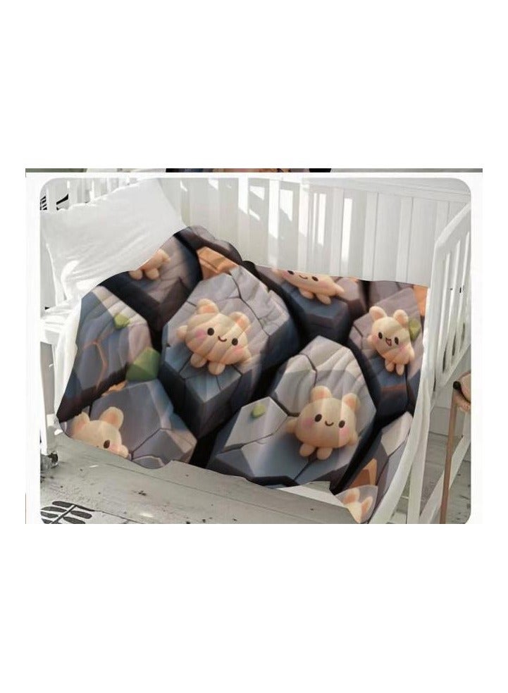 عام بطانية رقيقة من الفانيلا (دافئة ومريحة، ومناسبة للنوم واستخدام الألعاب وإزالة الغبار ومقاومة للرمل) 150 سم * 200 سم - 28 - Image 3