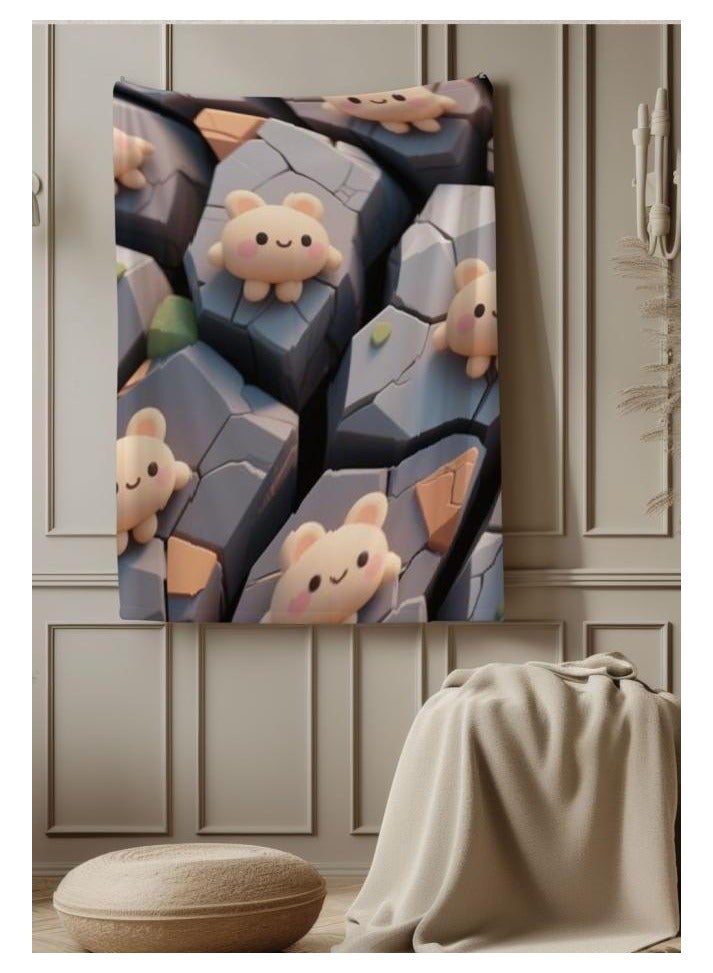 عام بطانية رقيقة من الفانيلا (دافئة ومريحة، ومناسبة للنوم واستخدام الألعاب وإزالة الغبار ومقاومة للرمل) 150 سم * 200 سم - 28 - Image 4